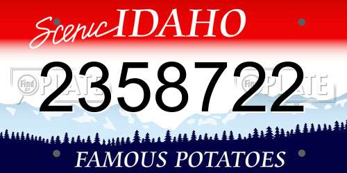 2358722 Idaho License Plate