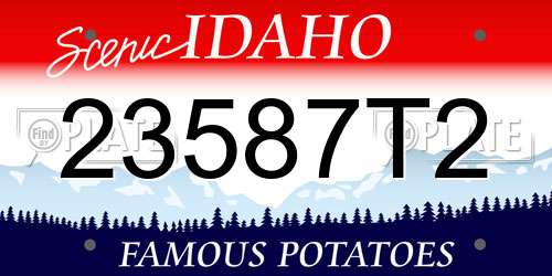 23587T2 Idaho License Plate