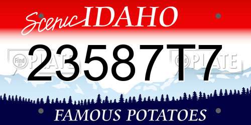 23587T7 Idaho License Plate