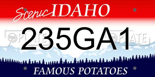 235GA1 Idaho License Plate