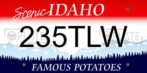235TLW Idaho License Plate