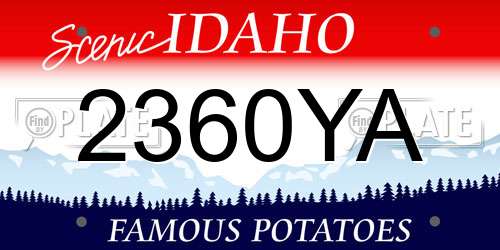 2360YA Idaho License Plate
