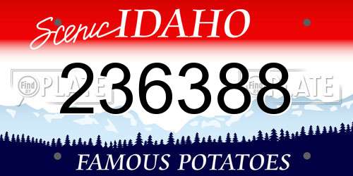 236388 Idaho License Plate