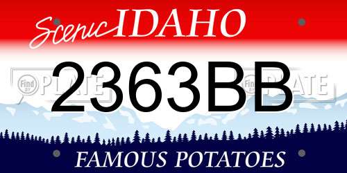 2363BB Idaho License Plate