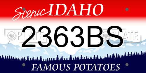 2363BS Idaho License Plate