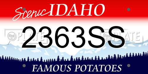 2363SS Idaho License Plate