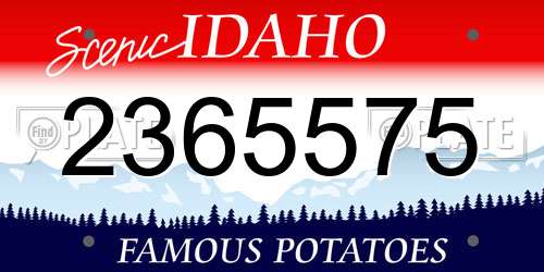 2365575 Idaho License Plate