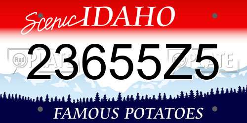 23655Z5 Idaho License Plate
