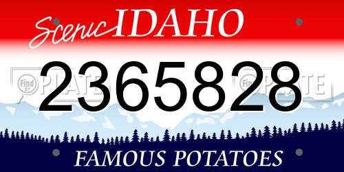 2365828 Idaho License Plate