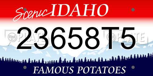 23658T5 Idaho License Plate
