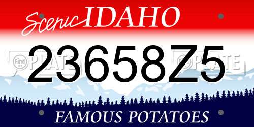 23658Z5 Idaho License Plate