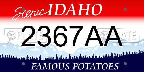 2367AA Idaho License Plate