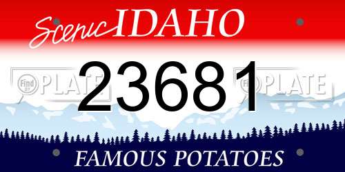 23681 Idaho License Plate