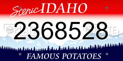 2368528 Idaho License Plate