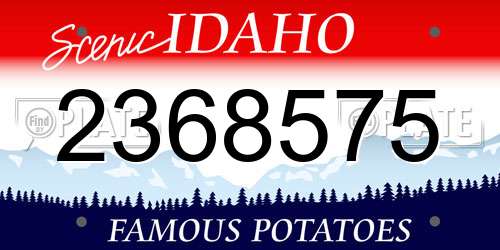 2368575 Idaho License Plate