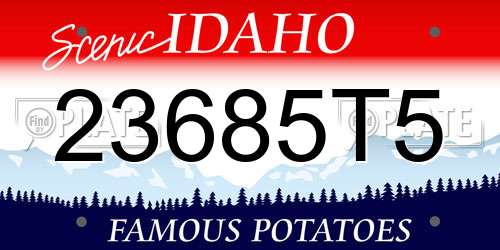 23685T5 Idaho License Plate