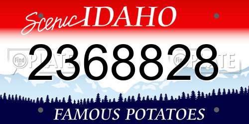2368828 Idaho License Plate