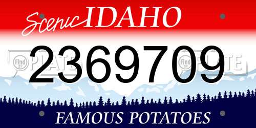 2369709 Idaho License Plate