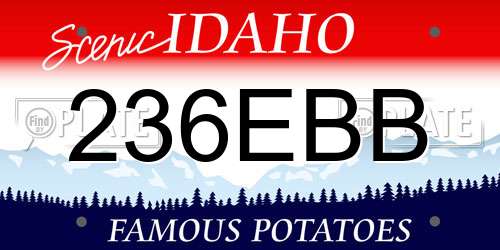 236EBB Idaho License Plate
