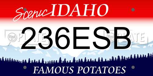 236ESB Idaho License Plate