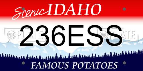 236ESS Idaho License Plate