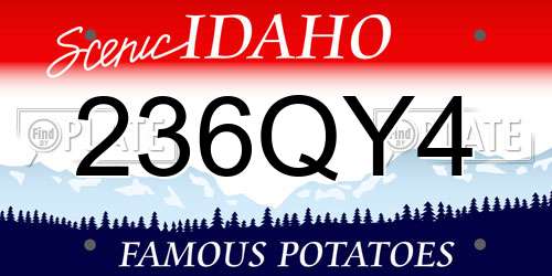 236QY4 Idaho License Plate