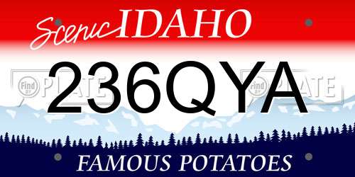 236QYA Idaho License Plate