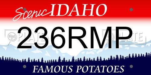 236RMP Idaho License Plate