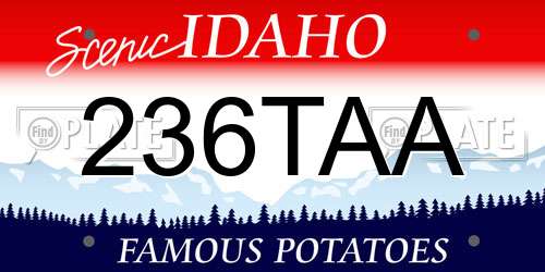 236TAA Idaho License Plate
