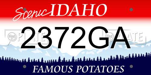 2372GA Idaho License Plate