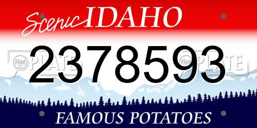 2378593 Idaho License Plate