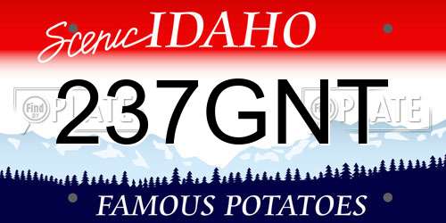 237GNT Idaho License Plate