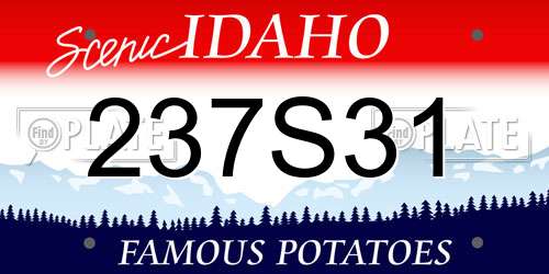 237S31 Idaho License Plate