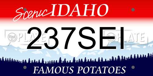 237SEI Idaho License Plate