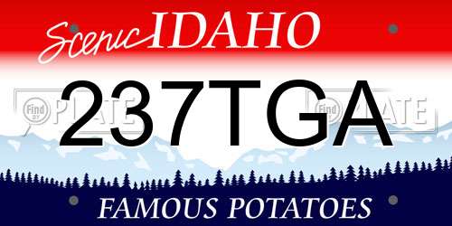 237TGA Idaho License Plate