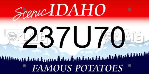 237U70 Idaho License Plate