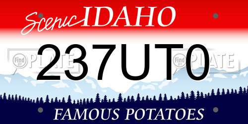 237UT0 Idaho License Plate