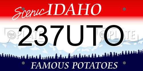 237UTO Idaho License Plate