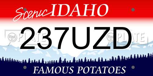 237UZD Idaho License Plate