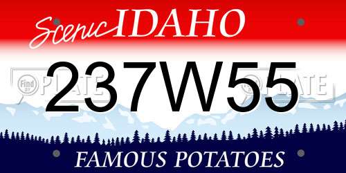237W55 Idaho License Plate