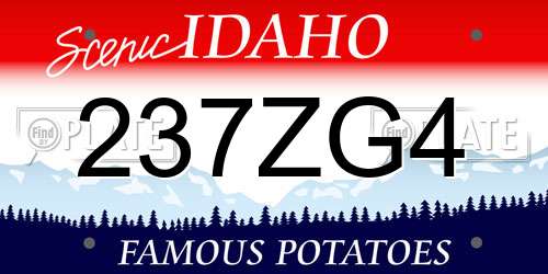 237ZG4 Idaho License Plate