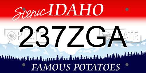 237ZGA Idaho License Plate