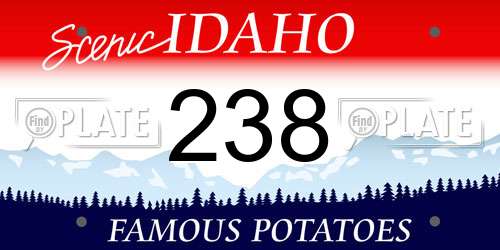 238 Idaho License Plate