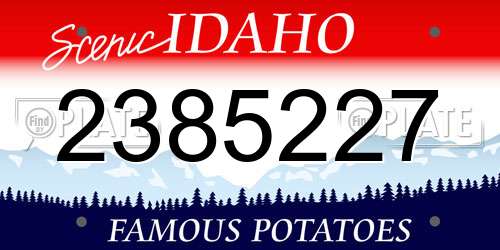 2385227 Idaho License Plate