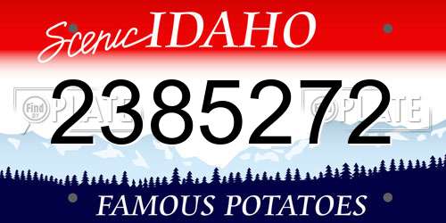 2385272 Idaho License Plate