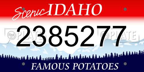 2385277 Idaho License Plate
