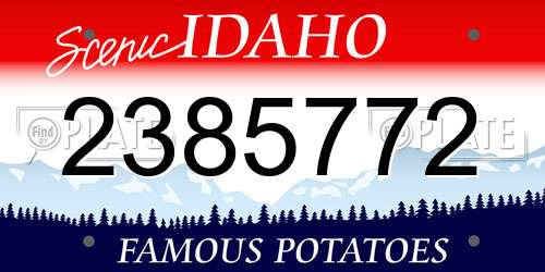 2385772 Idaho License Plate