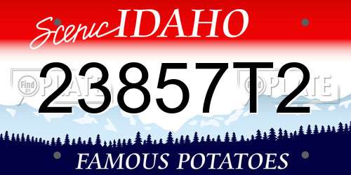 23857T2 Idaho License Plate