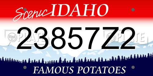 23857Z2 Idaho License Plate