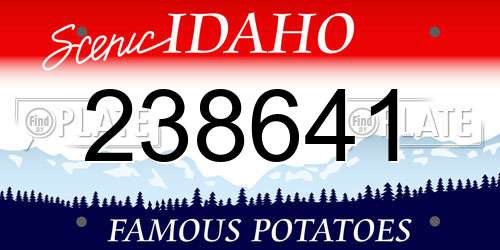 238641 Idaho License Plate